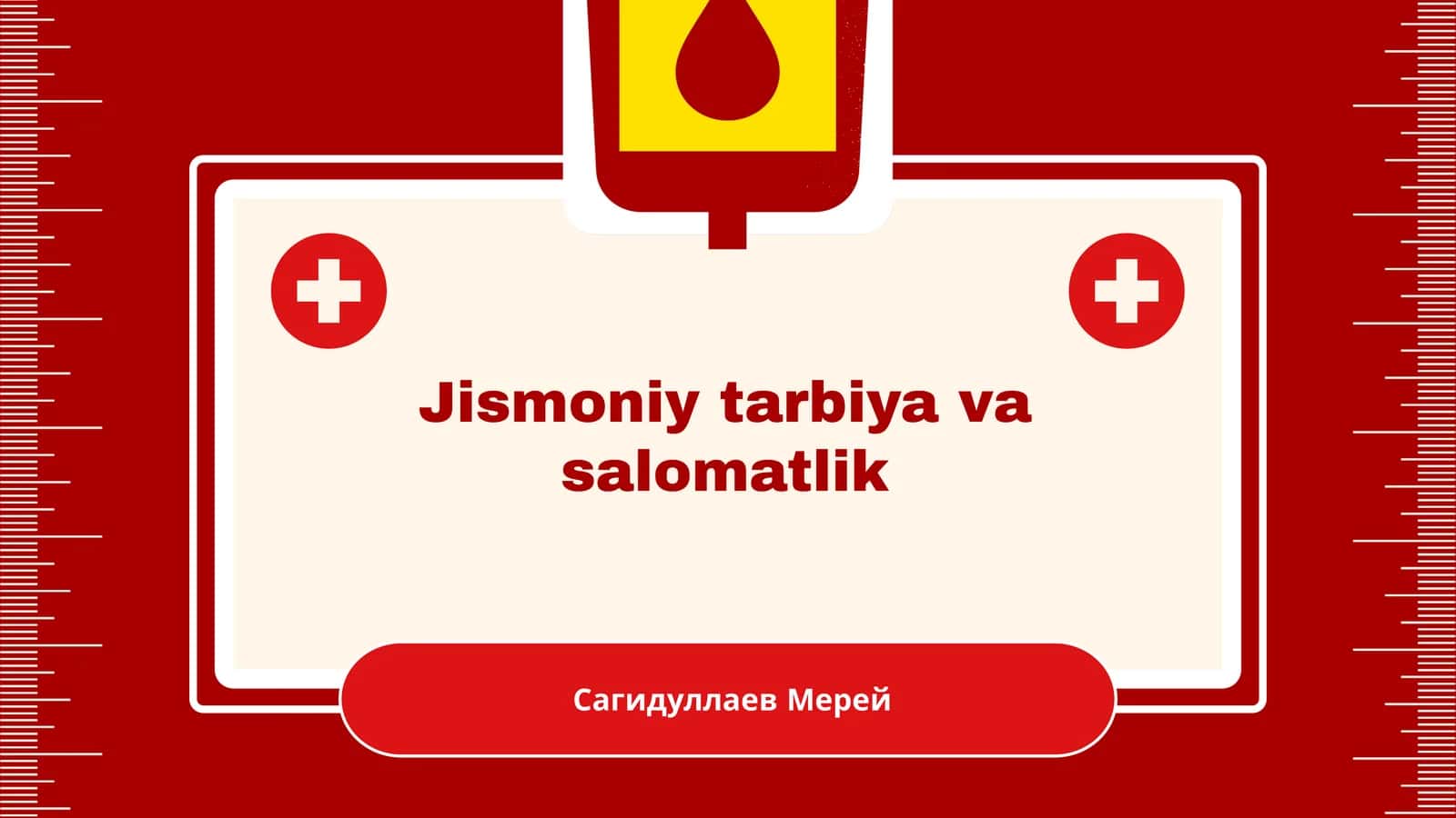 Jismoniy tarbiya va salomatlik. Slayd. Mustaqil ish