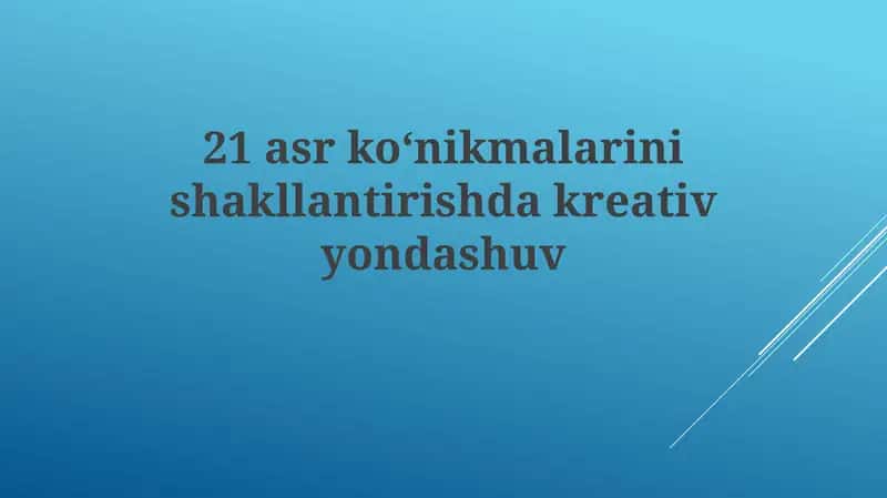 Kommunikatsiya va taqdimot qilish ko'nikmalari