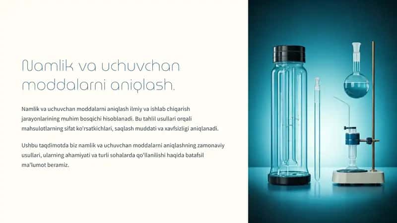 Namlik va uchuvchan moddalarni aniqlash