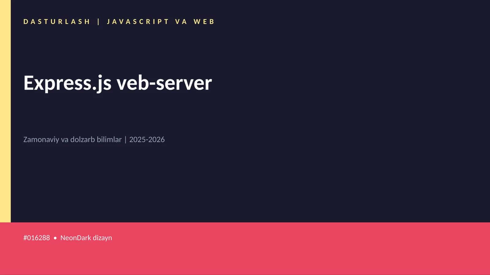 Express.js veb-server