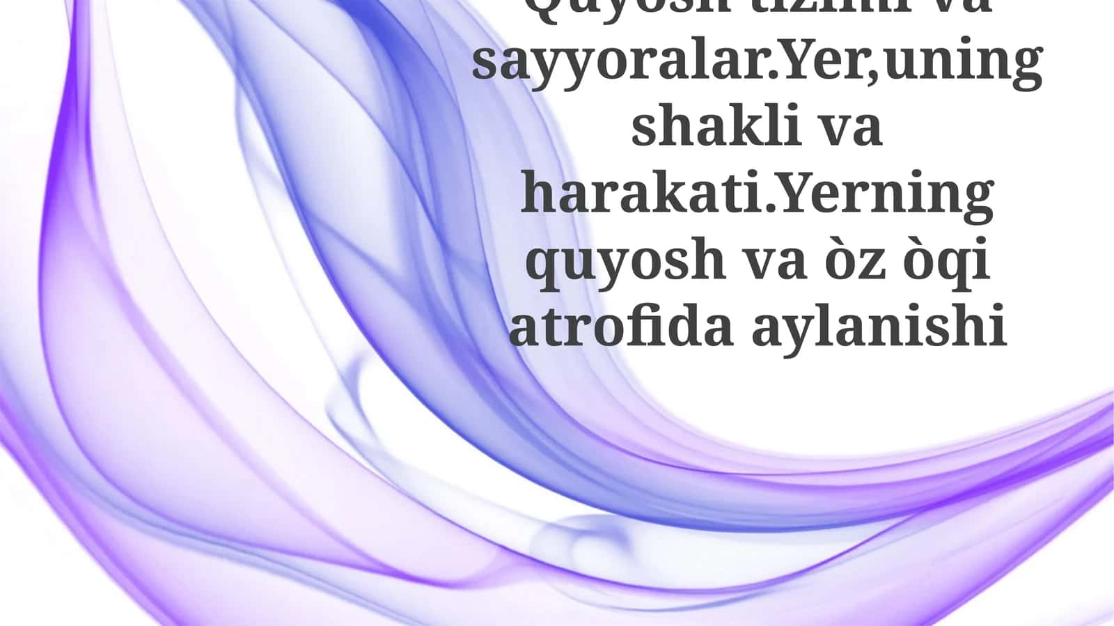 Yerning orbitaviy raqsi