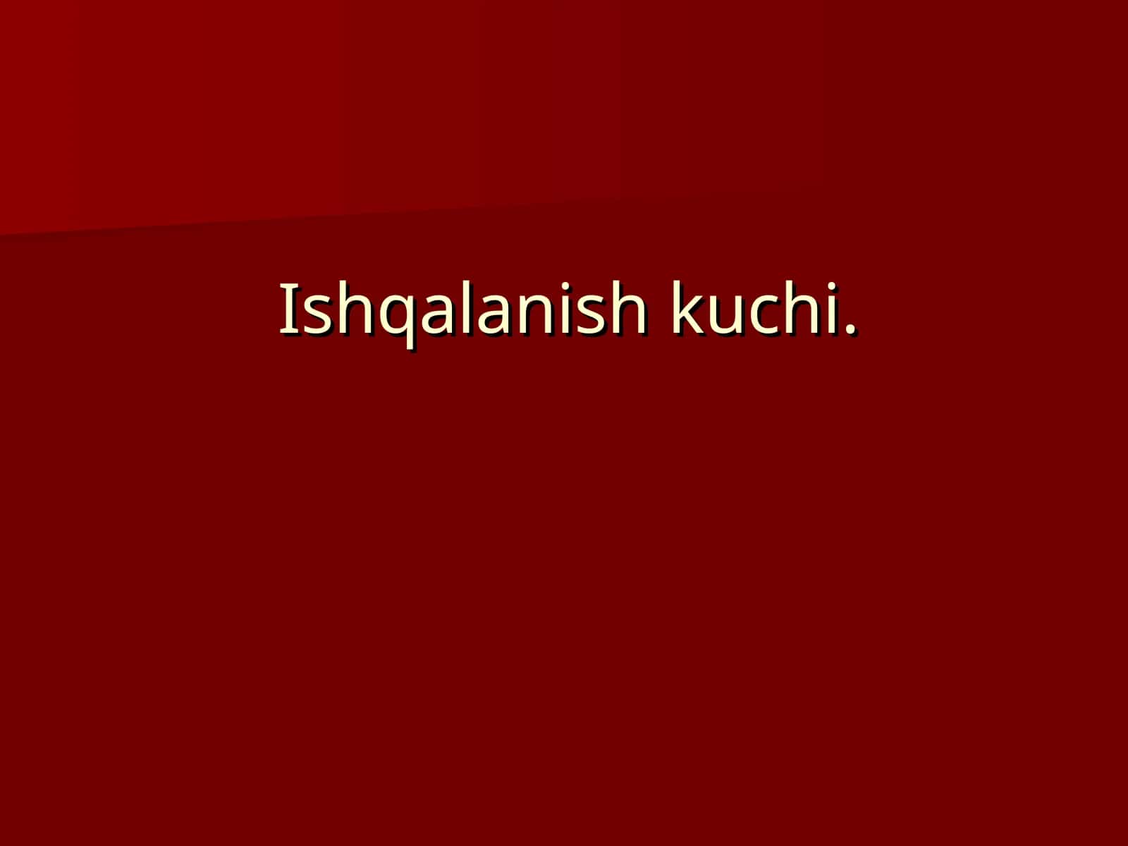 Ishqalanish kuchi