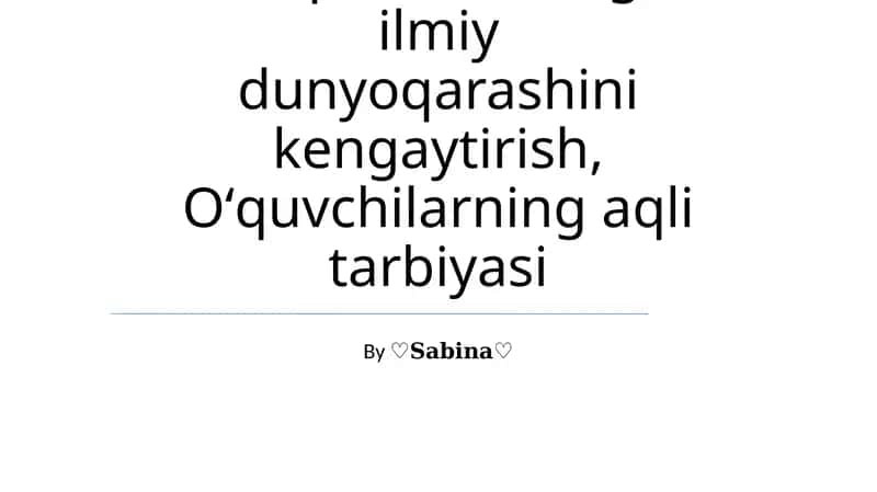 Aqli tarbiya