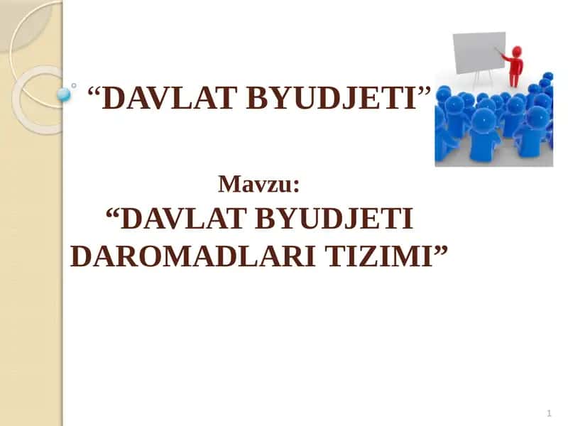 DAVLAT BYUDJETI DAROMADLARI TIZIMI