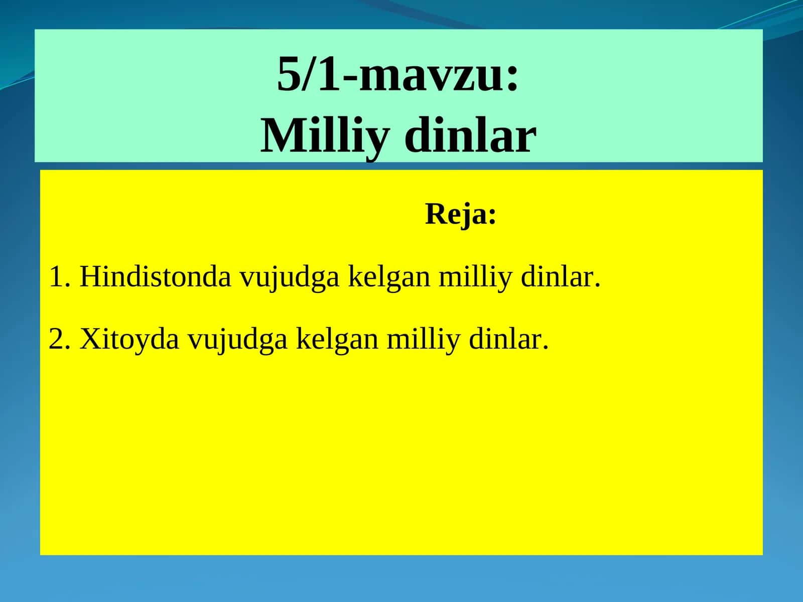 Milliy dinlar