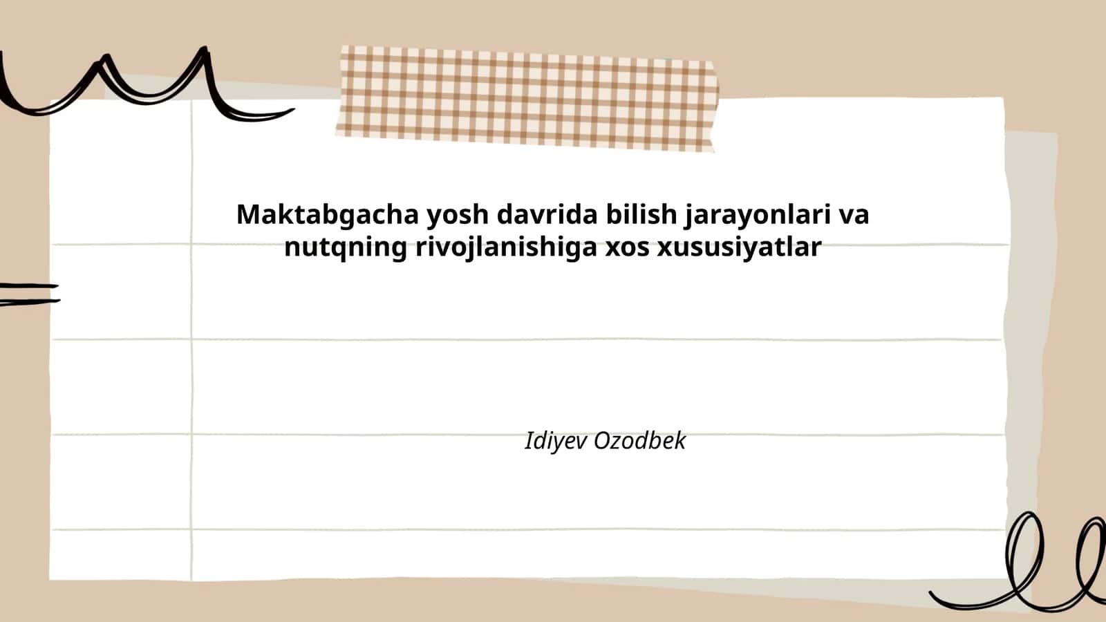 Nutqning rivojlanish bosqichlari