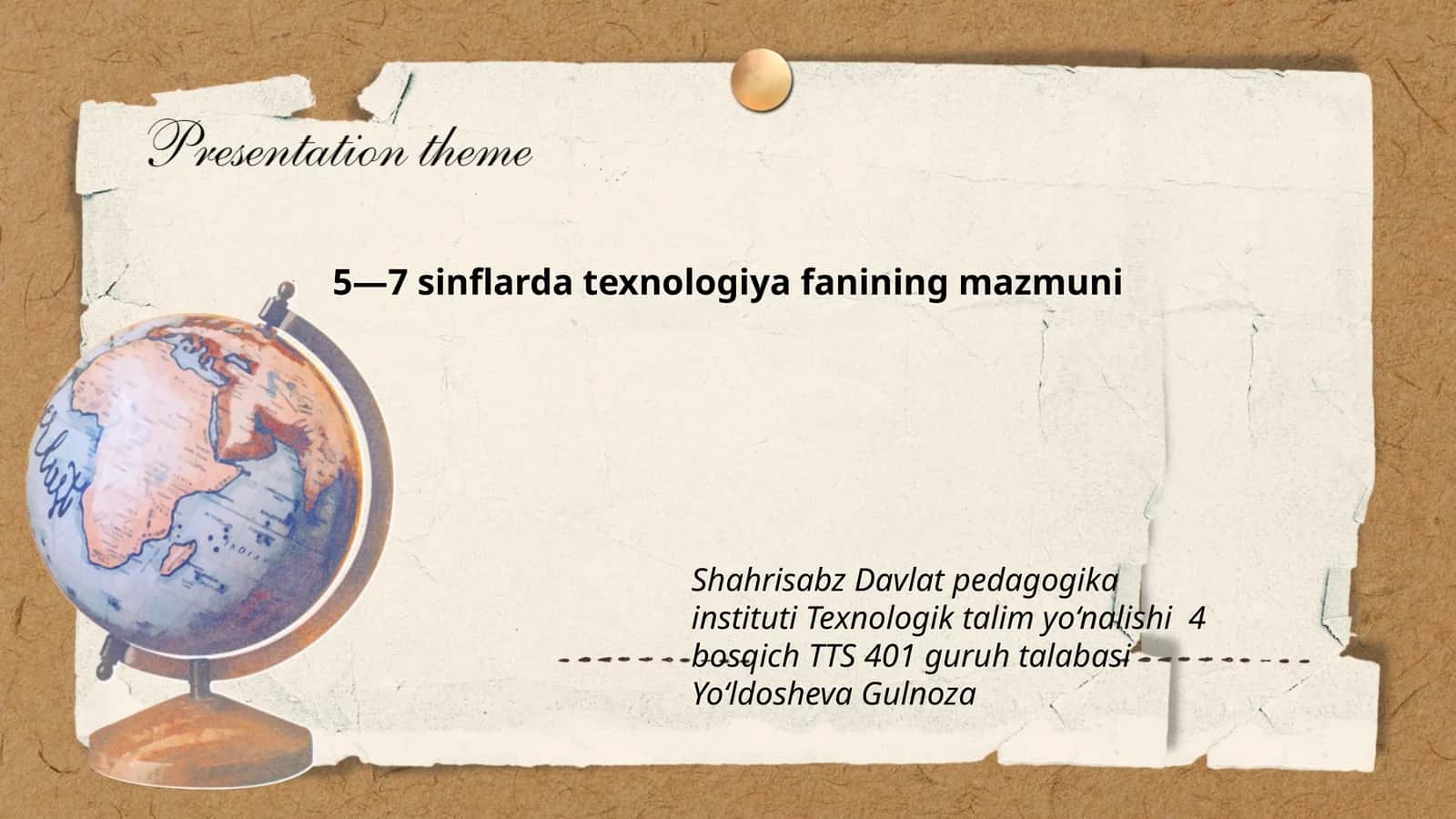 5—7 sinflarda texnologiya fanining mazmuni