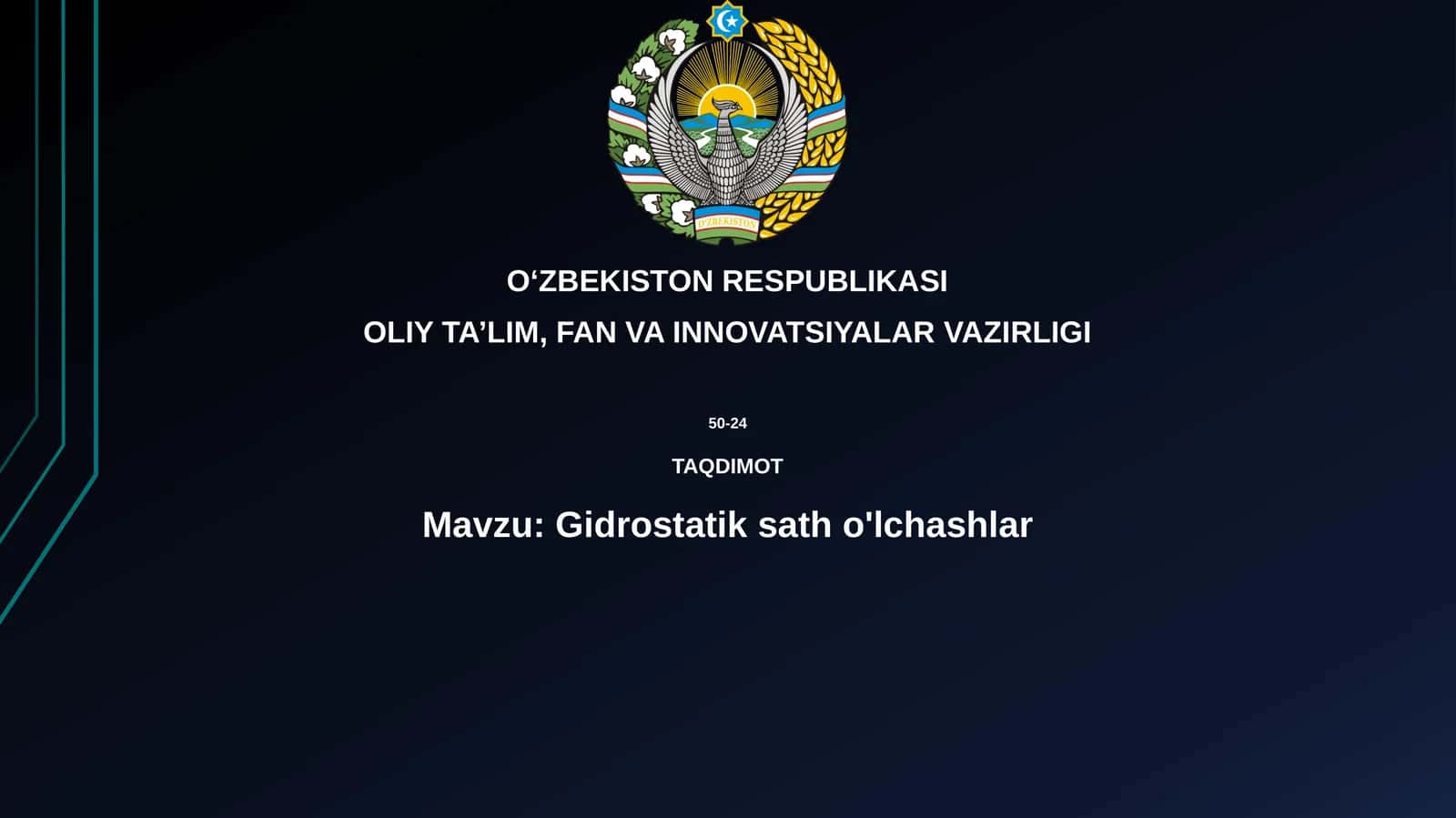 Gidrostatiksatho'lchashlar