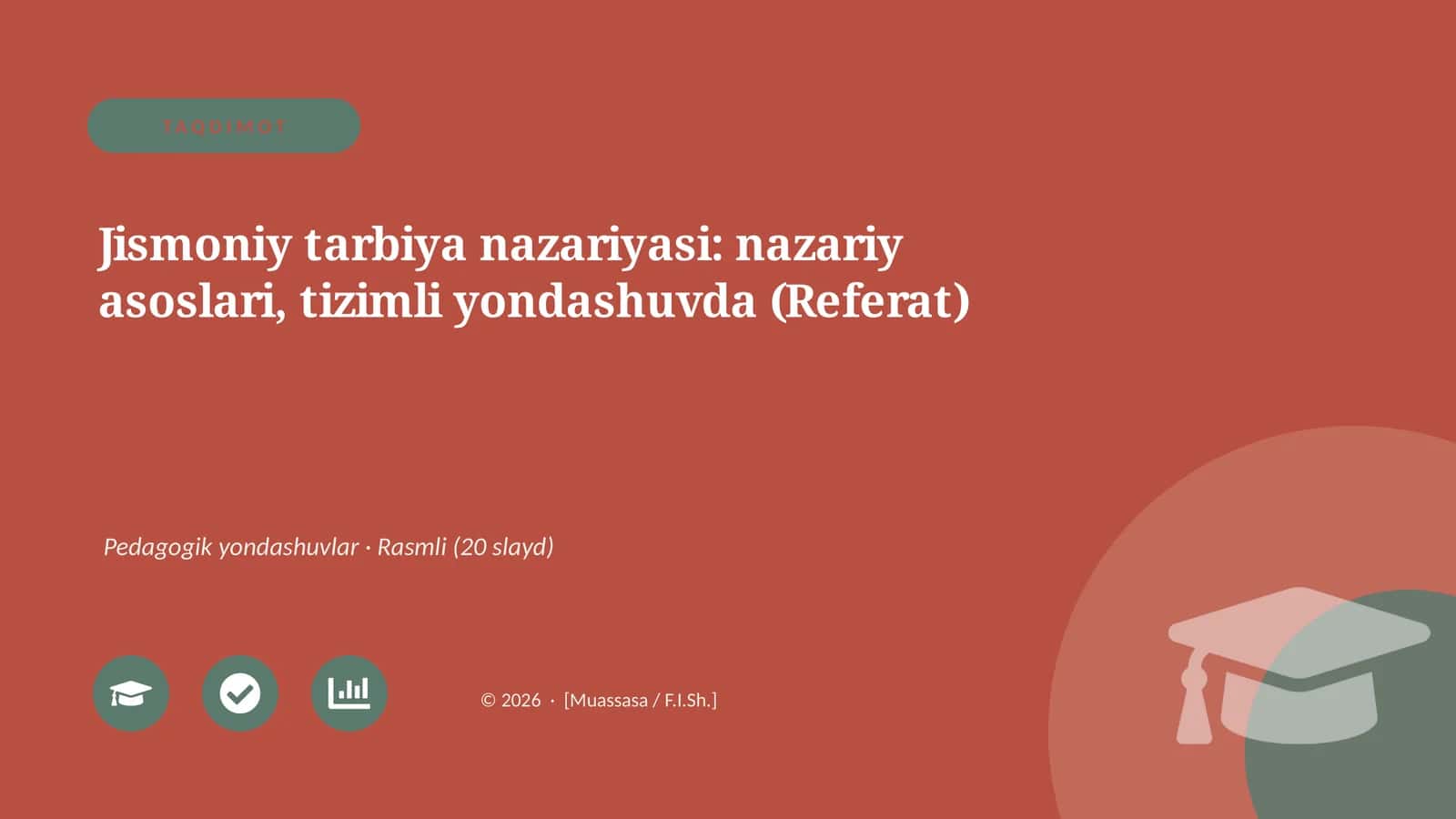 Jismoniy tarbiya nazariyasi: nazariy asoslari, tizimli yondashuvda (Referat)