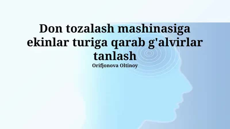 Don tozalash mashinasi