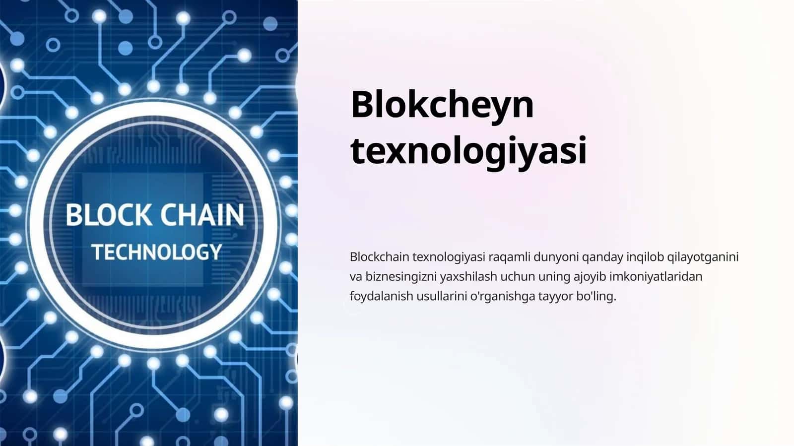 Blokcheyn texnologiyasi