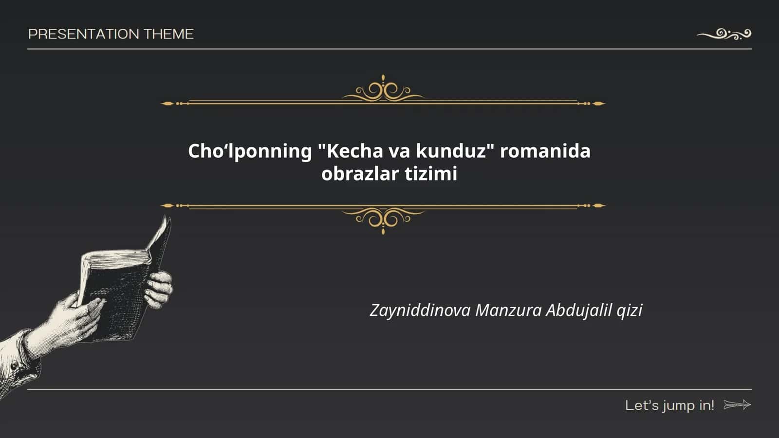 "Kecha va Kunduz" romanida obrazlar tizimi