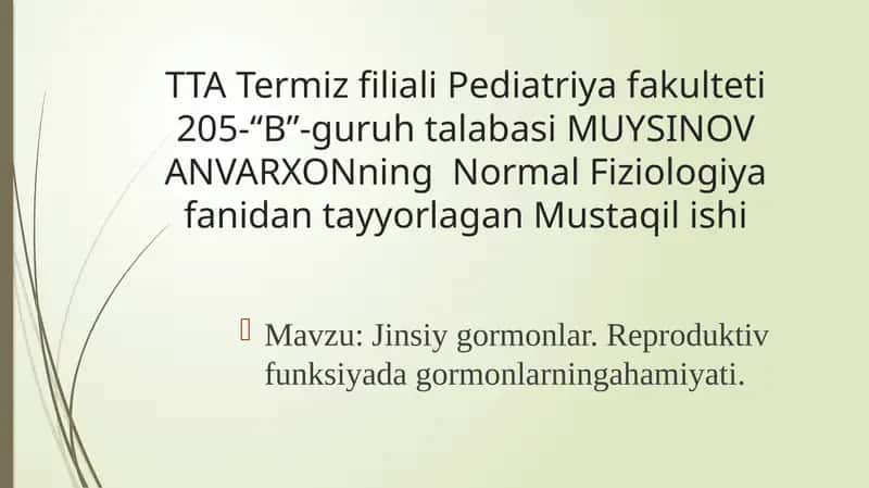Normal Fiziologiya