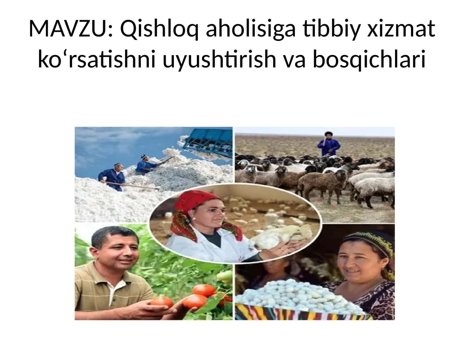Qishloqaholisi G'atibbiy Xizmat Ko'rsatishni Uyushtirish Vabosi