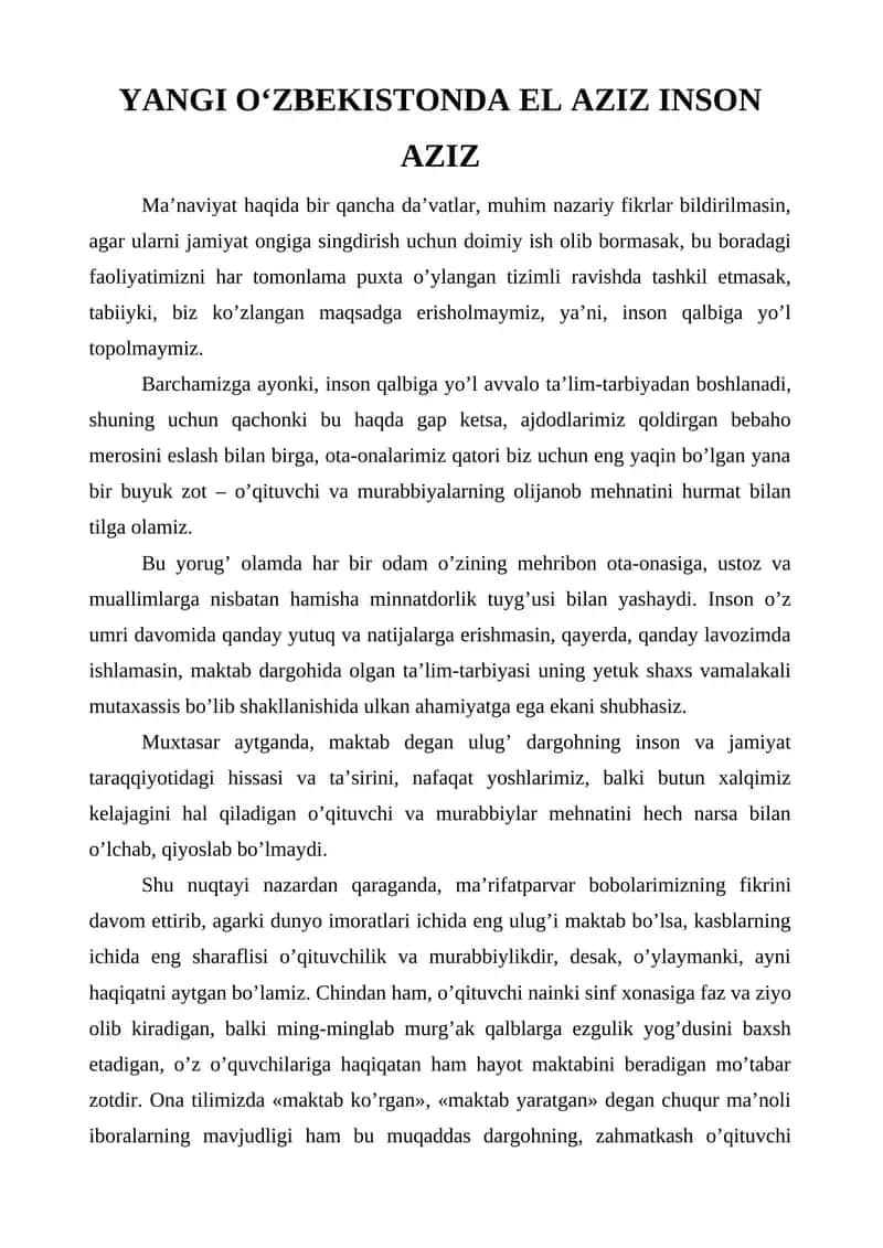 Inson va jamiyat taraqqiyoti
