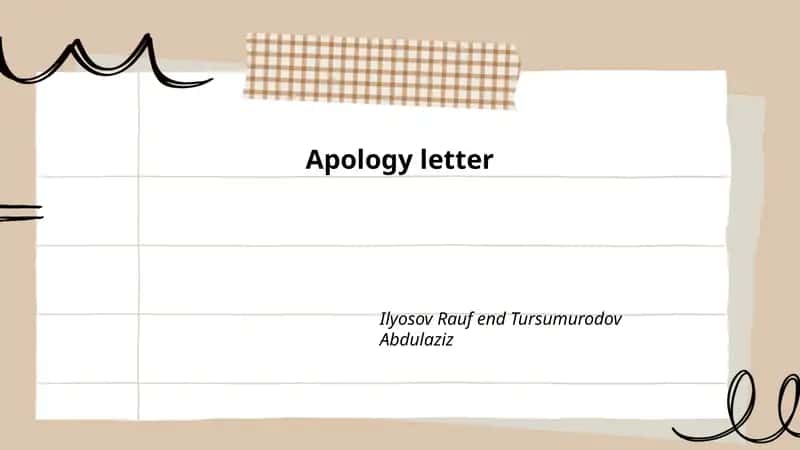 Apology letter