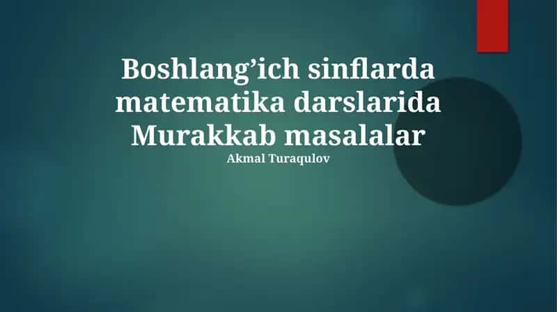 Murakkab masalalar