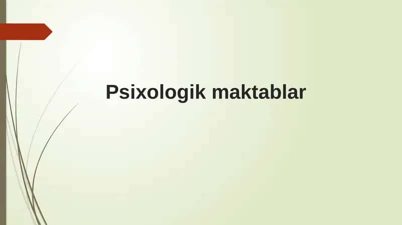 Psixologik maktablar