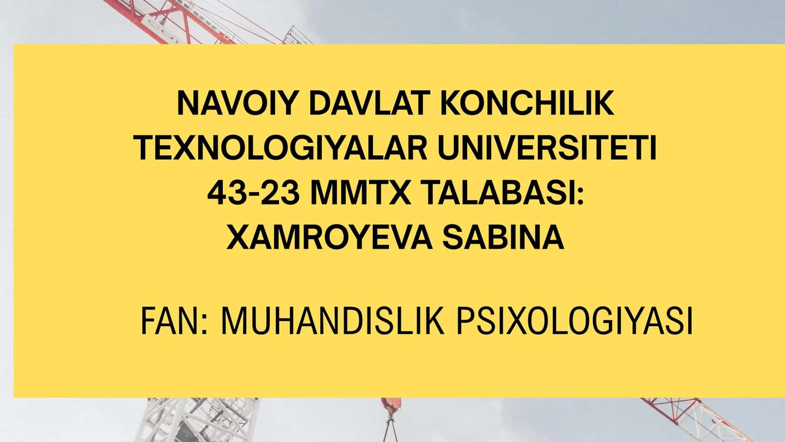 MUHANDISLIK FAOLIYATIDA QAROR QABUL QILISH