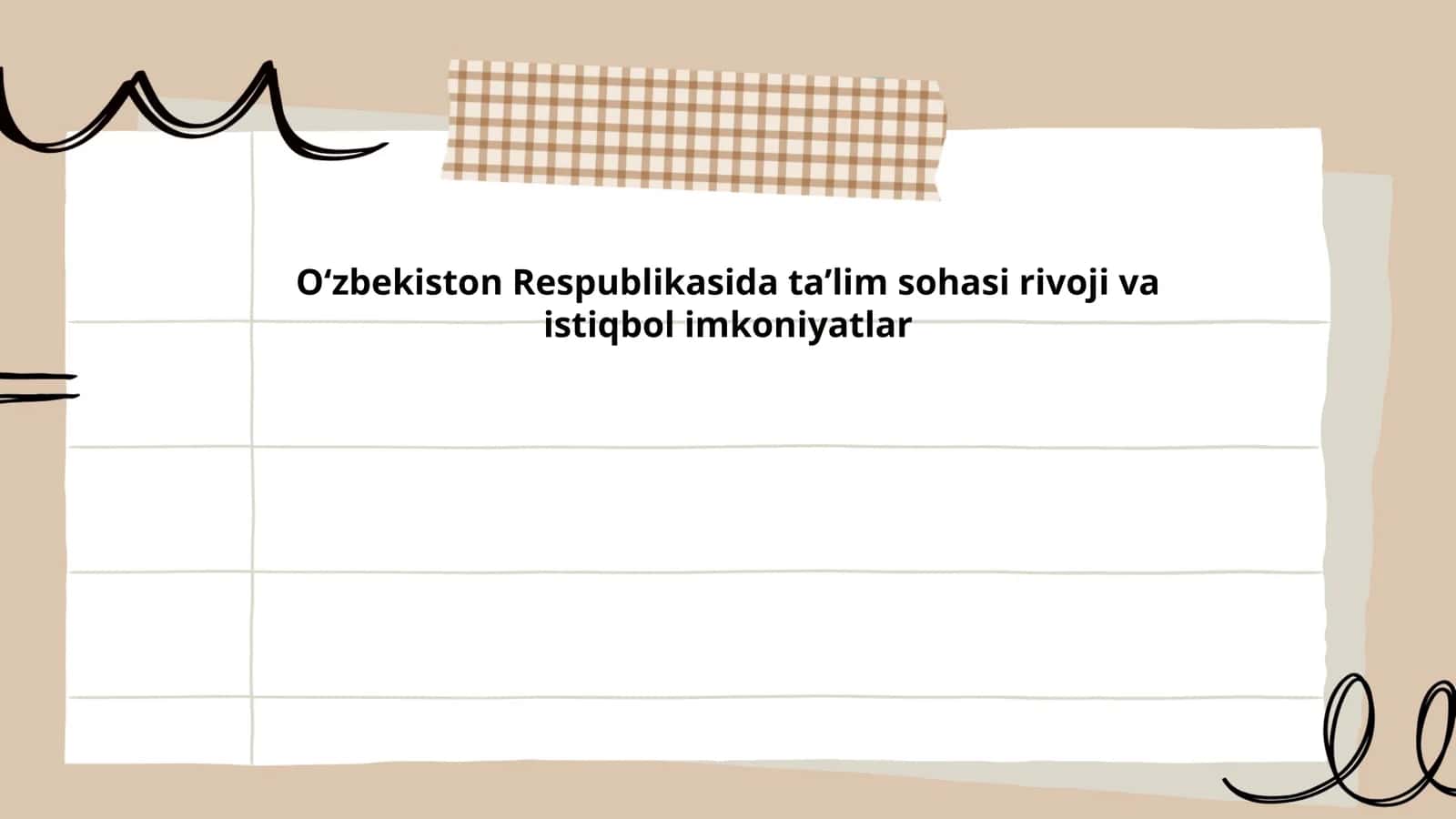 Ta'lim tizimini isloh qilish jarayonlari