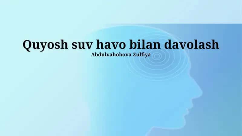 Quyosh suv havo bilan davolash