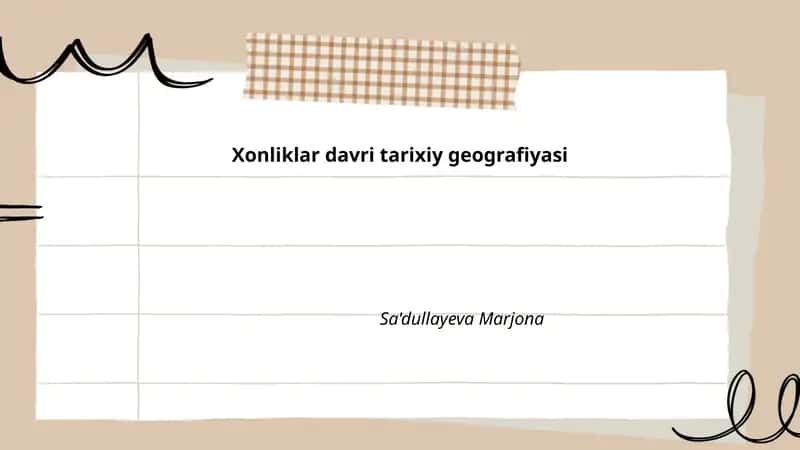 Xonliklar davri tarixiy geografiyasi