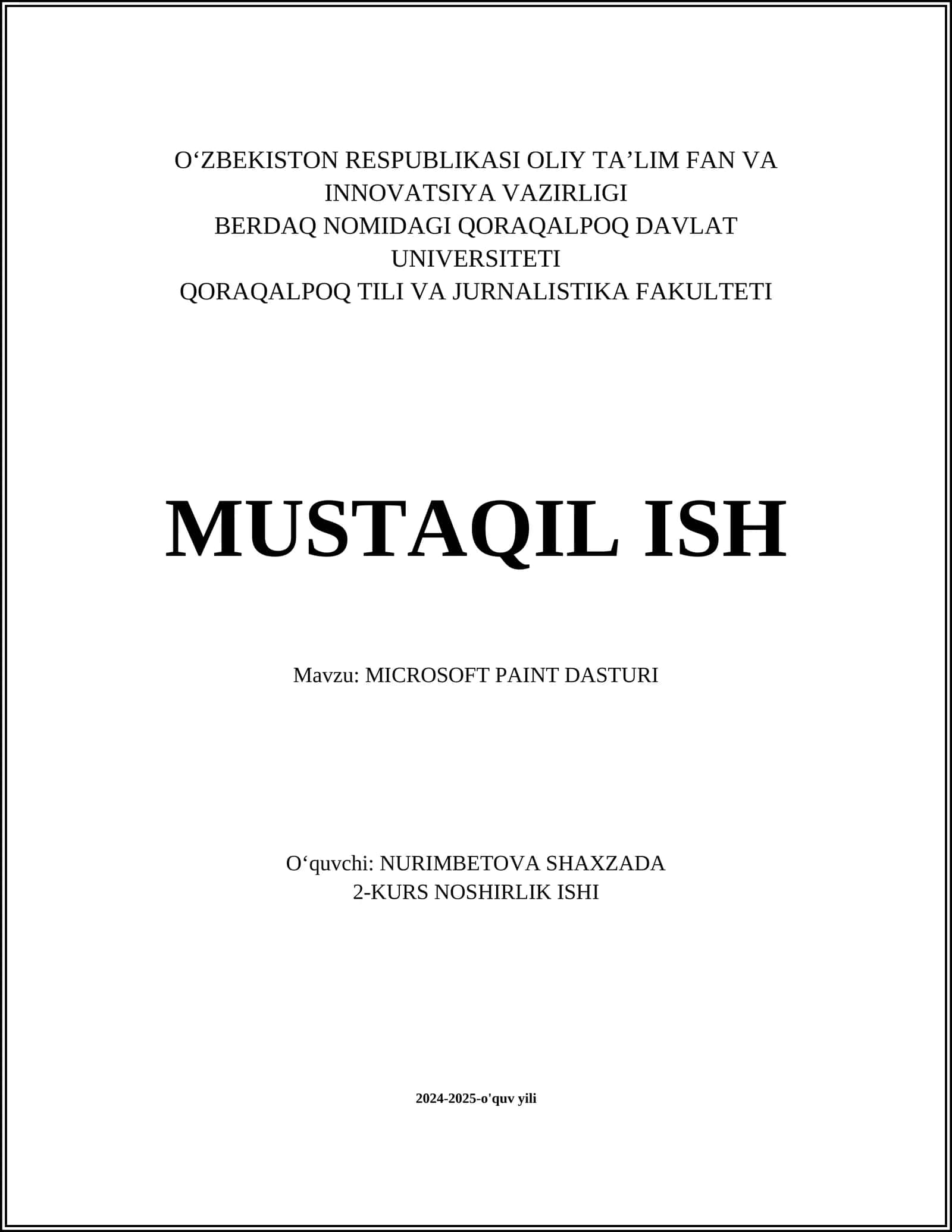MICROSOFT PAINT DASTURI