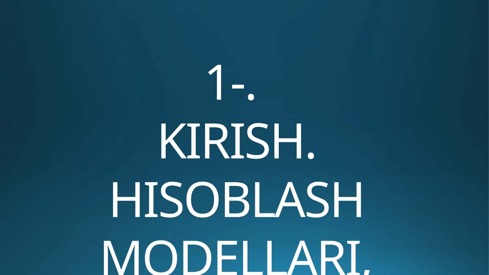 ALGORITM TUSHUNCHASI