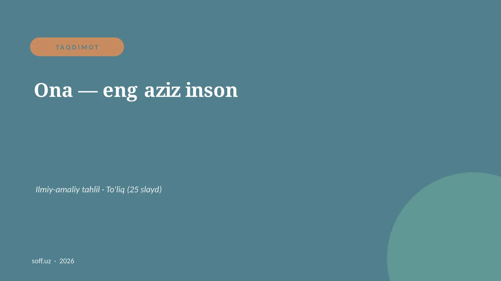 Ona — eng aziz inson