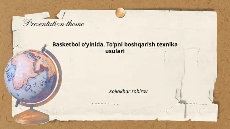 Basketbol oʻyinida. Toʻpni boshqarish texnika usulari