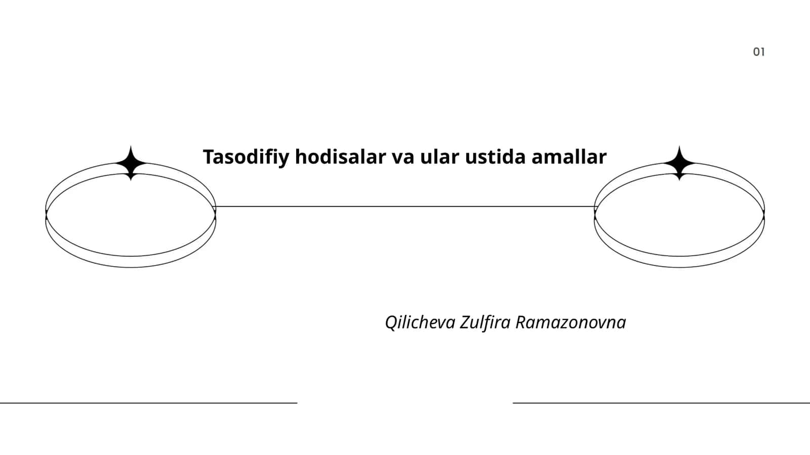 Tasodifiy hodisalar va ular ustida amallar