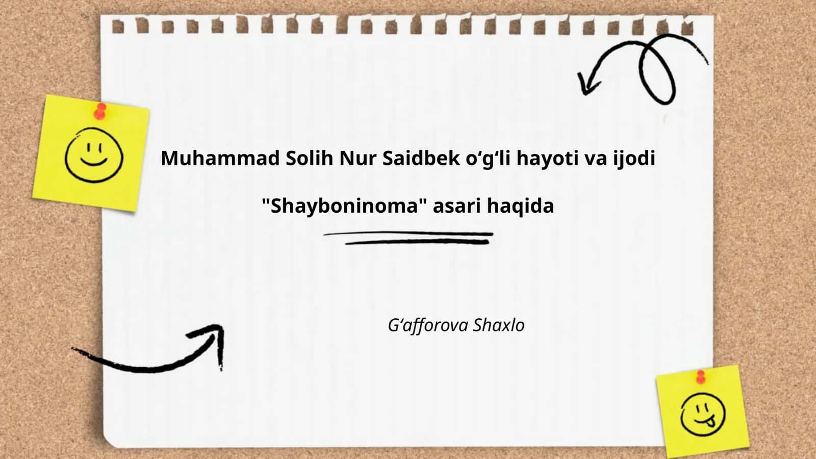 Muhammad Solih Nur Saidbek oʻgʻli hayoti va ijodi