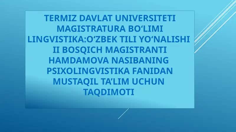Individuallikning asosiy turlari