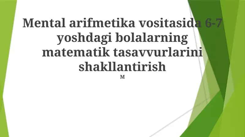 Mental arifmetika