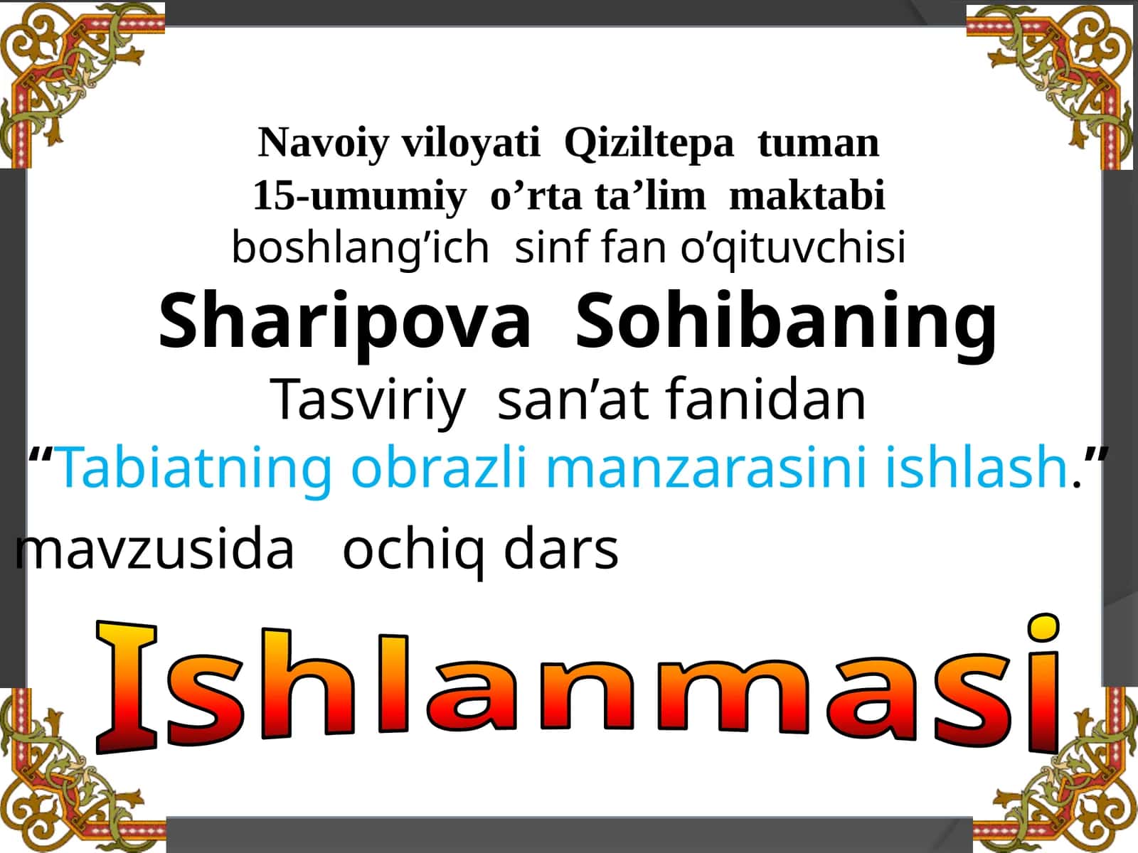 5-sinf Texnologiya darsligiga kiritilgan o'zgarishlar