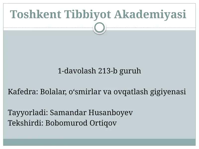 Toshkent Tibbiyot Akademiyasi