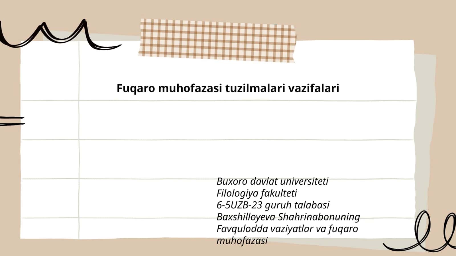 Fuqaro muhofazasi tuzilmalari vazifalari