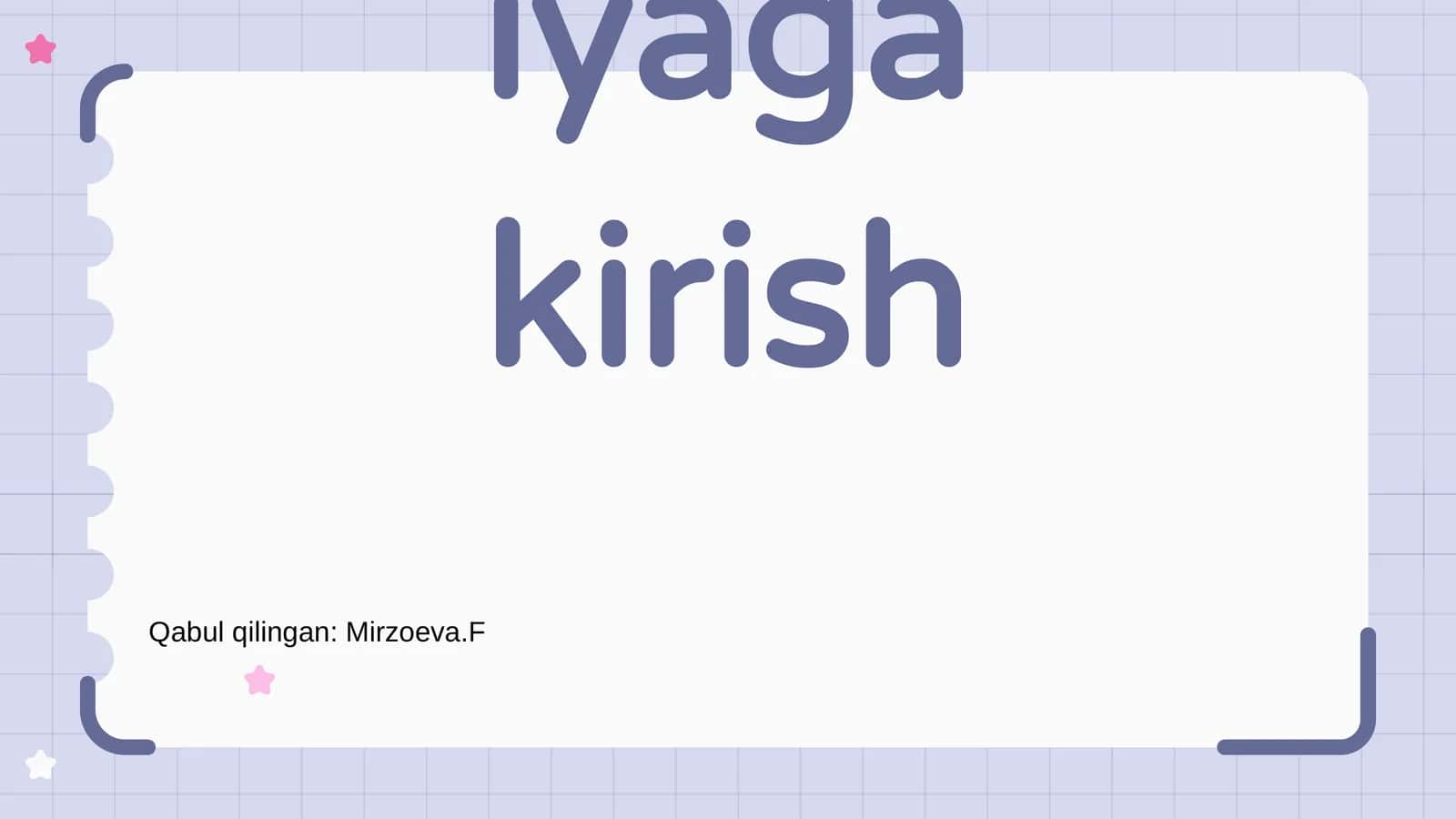 Innovatsiyaga kirish