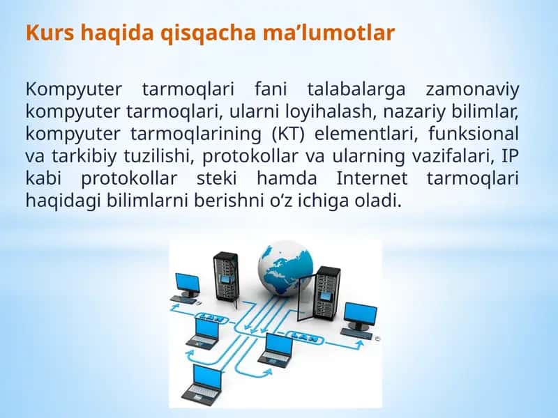 Zamonaviy kompyuter tarmoqlarining rivojlanish tendensiyalari