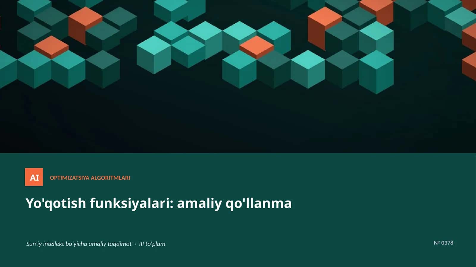 OPTIMIZATSIYA ALGORITMLARI