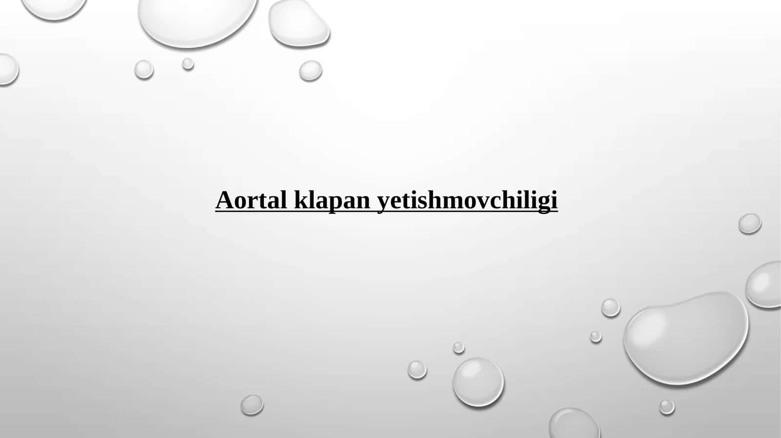 Aortalklapan yetishmovchiligi