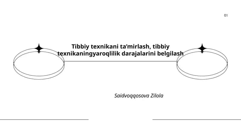 Tibbiy tеxnikani ta’mirlash, tibbiy tеxnikaningyaroqlilik darajalarini bеlgilash