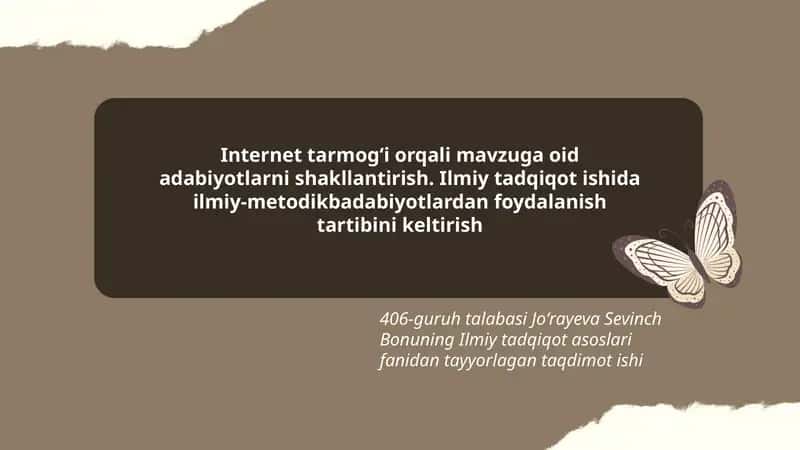 Ilmiy Tadqiqot Asoslari