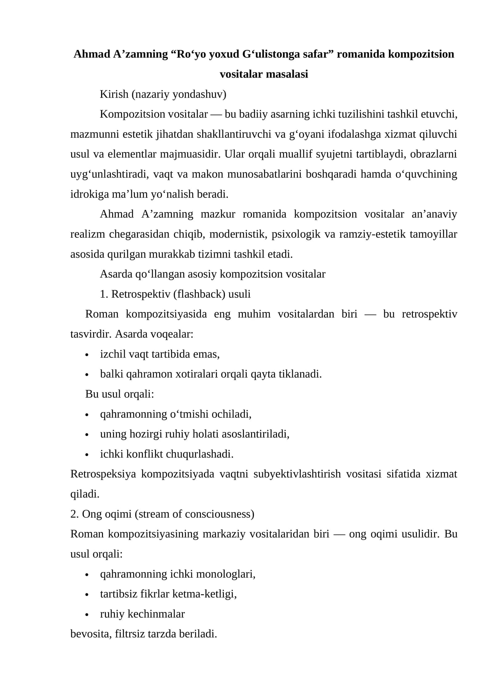 Kompozitsion vositalar masalasi