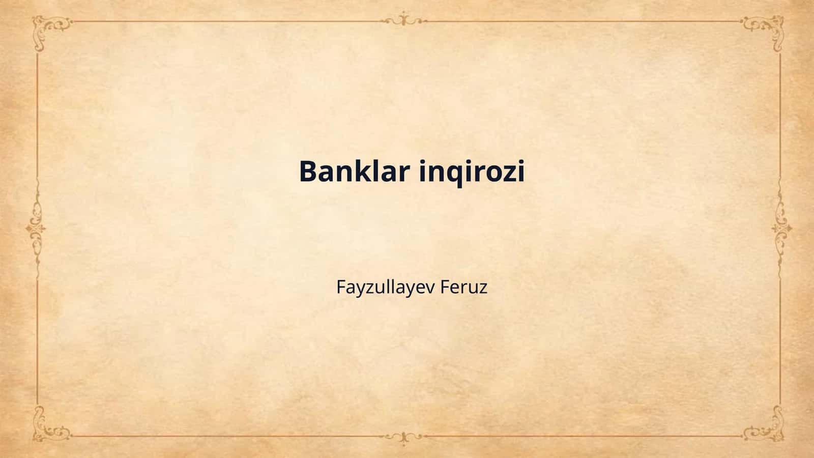 Banklar inqirozi