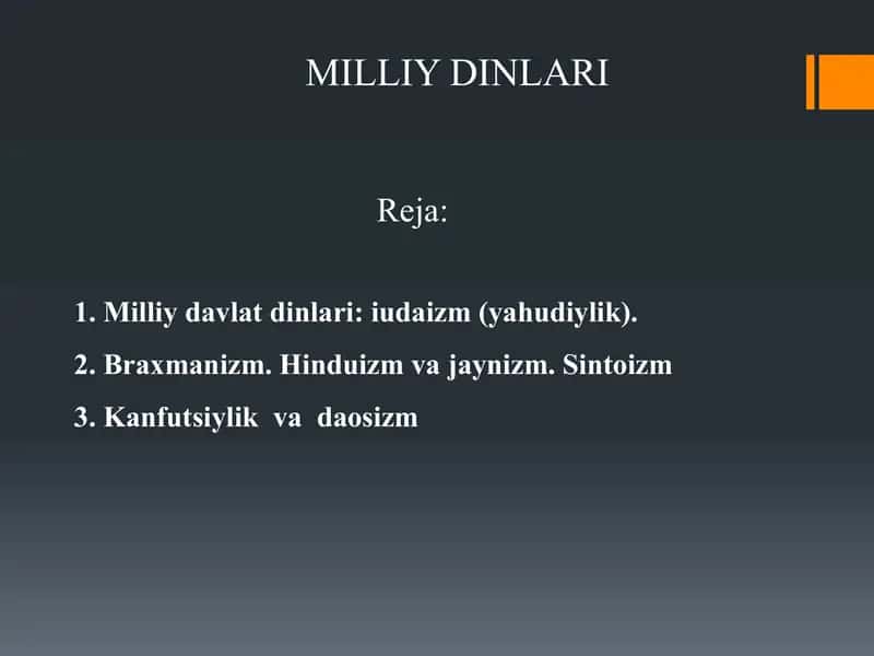 Milliy dinlar