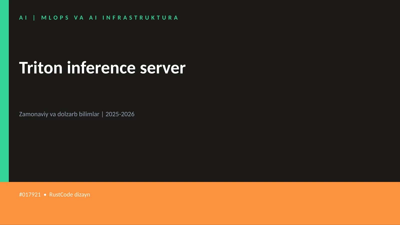 AI | MLOPS VA AI INFRASTRUKTURA