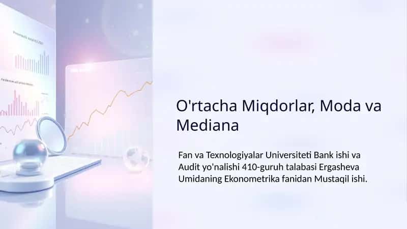 O'rtacha Miqdorlar