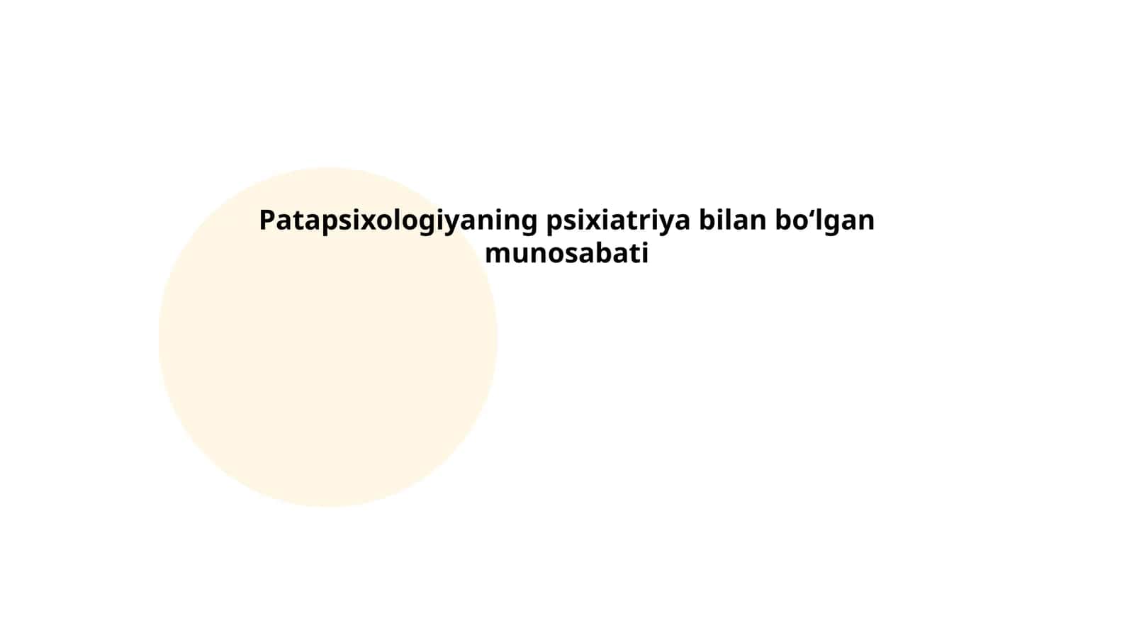 Patapsixologiyaning psixiatriya bilan boʻlgan munosabati
