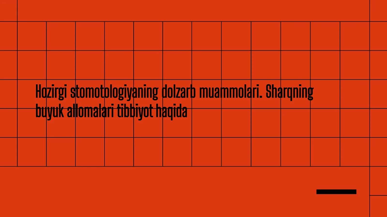 Hozirgi stomotologiyaning dolzarb muammolari. Sharqning buyuk allomalari tibbiyot haqida